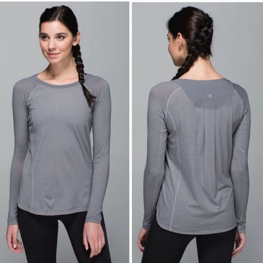 Lululemon Turn It Up Long Sleeve Top Heathered Slate 4